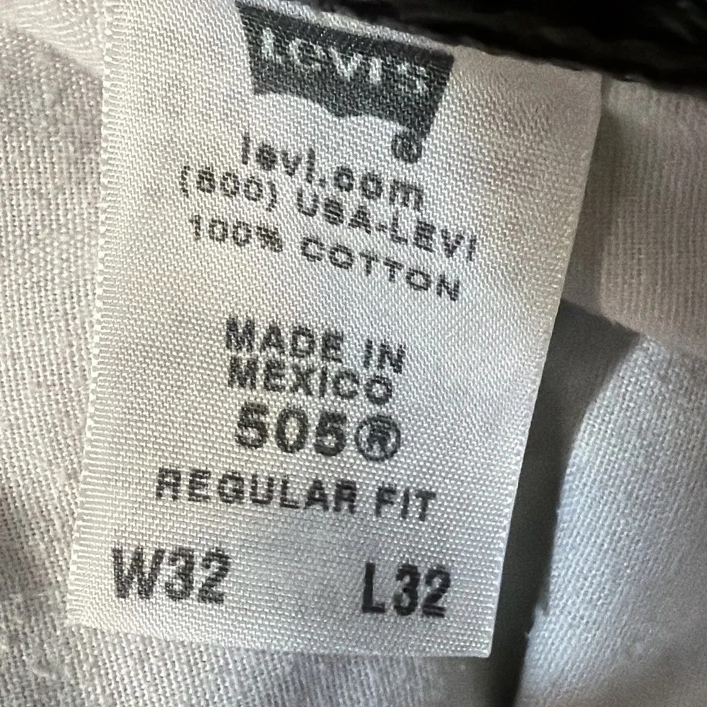 Levi's 505 Jeans Men's 32x29 Black Cotton Denim Regular Straight Fit Y2k Western